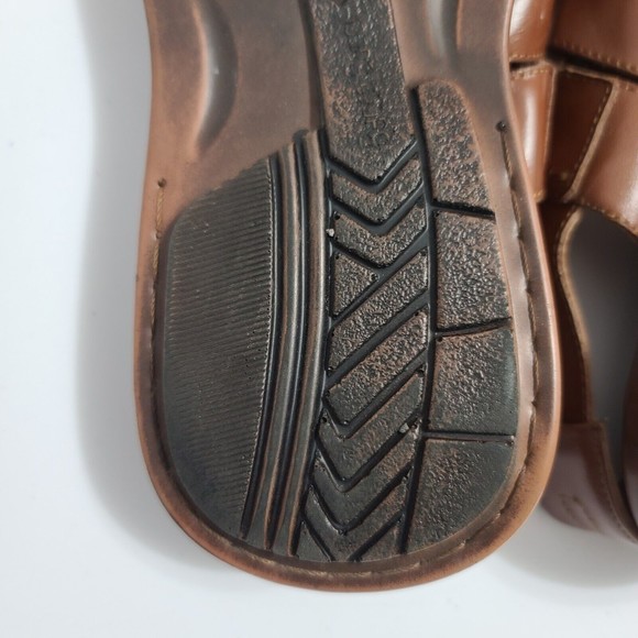 Bacca Bucci Sport Leather Slip On Sandals Men\'s Size 10